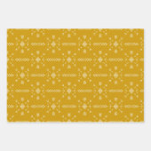 Creme, grau und gelb geschenkpapier set (Vorderseite 3)