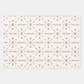 Creme, grau und gelb geschenkpapier set (Vorderseite 2)