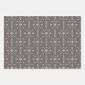 Creme, grau und gelb geschenkpapier set (Vorderseite)