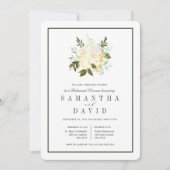 Creme + Grün | Bio Hochzeit Probe Dinner Einladung (Vorderseite)