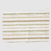 Creme Grün Braun Streifen Golfhandtuch (Horizontal)