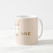 Creme-Hasenohren-Ballon Kaffeetasse (VorderseiteRechts)