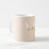 Creme-Hasenohren-Schleife Kaffeetasse (Vorderseite Links)
