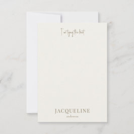 Creme, ich binde die Knotendusche Dankeskarte