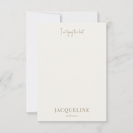 Creme, ich binde die Knotendusche Dankeskarte (Vorderseite)