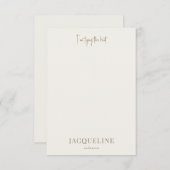 Creme, ich binde die Knotendusche Dankeskarte (Vorne/Hinten)