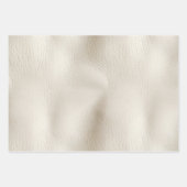 Creme Imitat Leather Geschenkpapier Set (Vorderseite 3)
