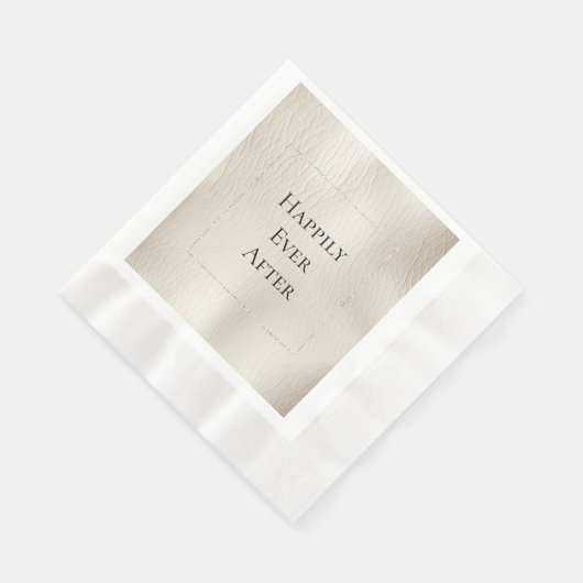 Creme Imitat Leather Serviette (Ecke)