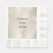 Creme Imitat Leather Serviette (Vorderseite)