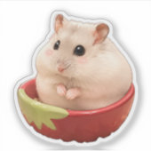 Creme in einem Erdbecher Aufkleber (Vorderseite)