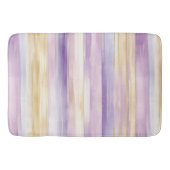 Creme Iris Streifen Badematte (Vorderseite)