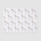 Creme Italian Greyhound Niedlich Cartoon Dog Muste Seidenpapier (Vorderseite)