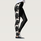 Creme Italian Greyhound Niedliche Cartoon Hunde au Leggings (Rechts)