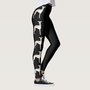 Creme Italian Greyhound Niedliche Cartoon Hunde au Leggings