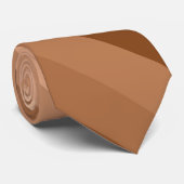 Creme, Kaffee, braune Retrostreifen - Krawatte (Gerollt)