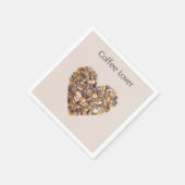 Creme-Kaffee-Herztassen Serviette (Ecke)
