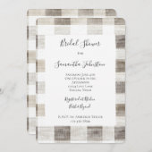 Creme Kariert Stripes Brautparty Einladung (Vorne/Hinten)