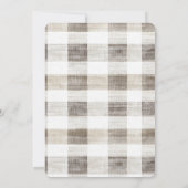 Creme Kariert Stripes Brautparty Einladung (Rückseite)