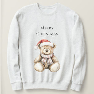 Creme Kariert Teddy Bär Sweatshirt
