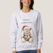 Creme Kariert Teddy Bär Sweatshirt (Vorderseite)