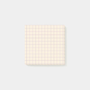 Creme Karomuster Weiche Gitterstruktur Bürozubehör Post-it Klebezettel