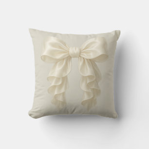 Creme Kaskaden-Rüschen-Schleife Elegant Edle Mädch Kissen