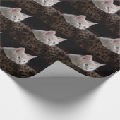 Creme Kitten mit schönen blauen Augen Geschenkpapier (Ecke)