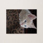 Creme Kitten mit schönen blauen Augen Puzzle (Horizontal)