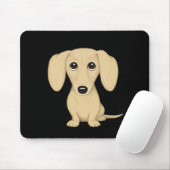 Creme Kurz Hair Dackel Mousepad (Mit Mouse)