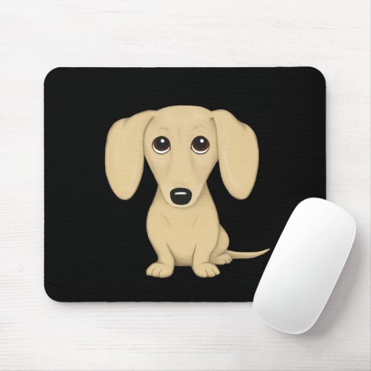 Creme Kurz Hair Dackel Mousepad (Mit Mouse)