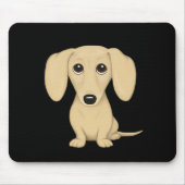 Creme Kurz Hair Dackel Mousepad (Vorne)