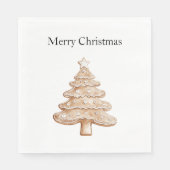 Creme-Lebkuchen-Weihnachtsbaum Serviette (Vorderseite)