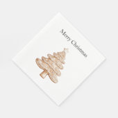 Creme-Lebkuchen-Weihnachtsbaum Serviette (Ecke)