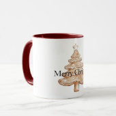 Creme-Lebkuchen-Weihnachtsbaum Tasse (Vorderseite Links)