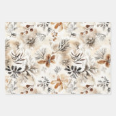Creme Lebkuchen-Weihnachtsbögen Geschenkpapier Set (Vorderseite 2)