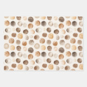 Creme Lebkuchen Weihnachtsbögen Schneeflocken Geschenkpapier Set (Vorderseite 3)