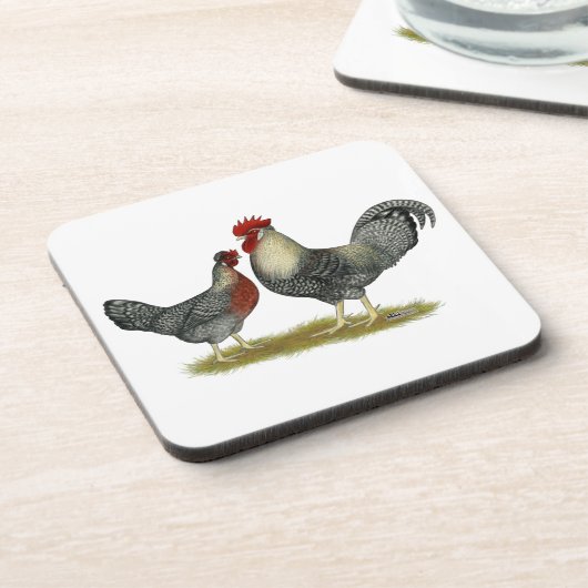Creme, Legbar Hühner Untersetzer (Linke Seite)