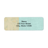 Creme Leinen und Blauer Palmen (Vorne)