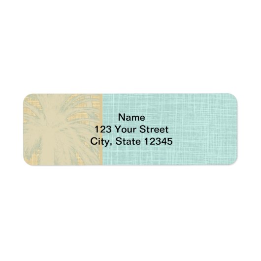 Creme Leinen und Blauer Palmen (Vorne)