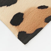 Creme Leopard Animal Print Fleecedecke (Ecke)