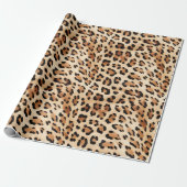 Creme Leopard Animal Print Geschenkpapier (Ungerollt)