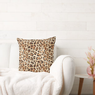 Creme Leopard Animal Print Kissen