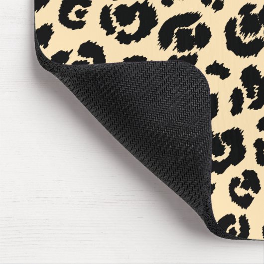 Creme-Leopard-Druck Mousepad (Ecke)