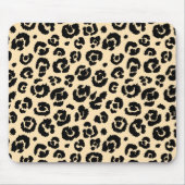 Creme-Leopard-Druck Mousepad (Vorne)