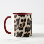Creme Leopard Glitzer Frame Tasse (Links)