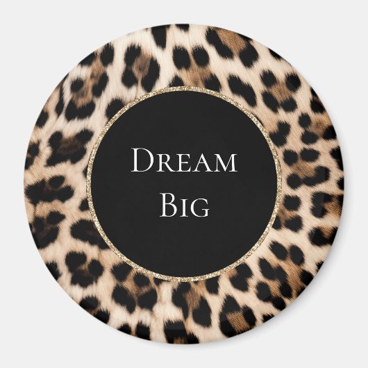 Creme Leopard Magnet (Vorne)