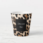 Creme Leopard Milchtasse (Vorderseite)
