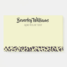 Creme Leopard - Personalisierte Hinweise Post-it Klebezettel
