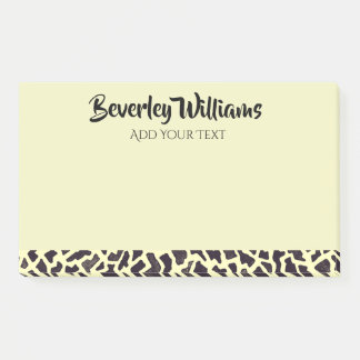 Creme Leopard - Personalisierte Hinweise Post-it Klebezettel