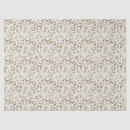 Creme Leopard Print Seidenpapier (Vorderseite)